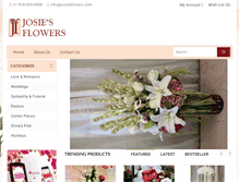 Tablet Screenshot of josiesflowers.com
